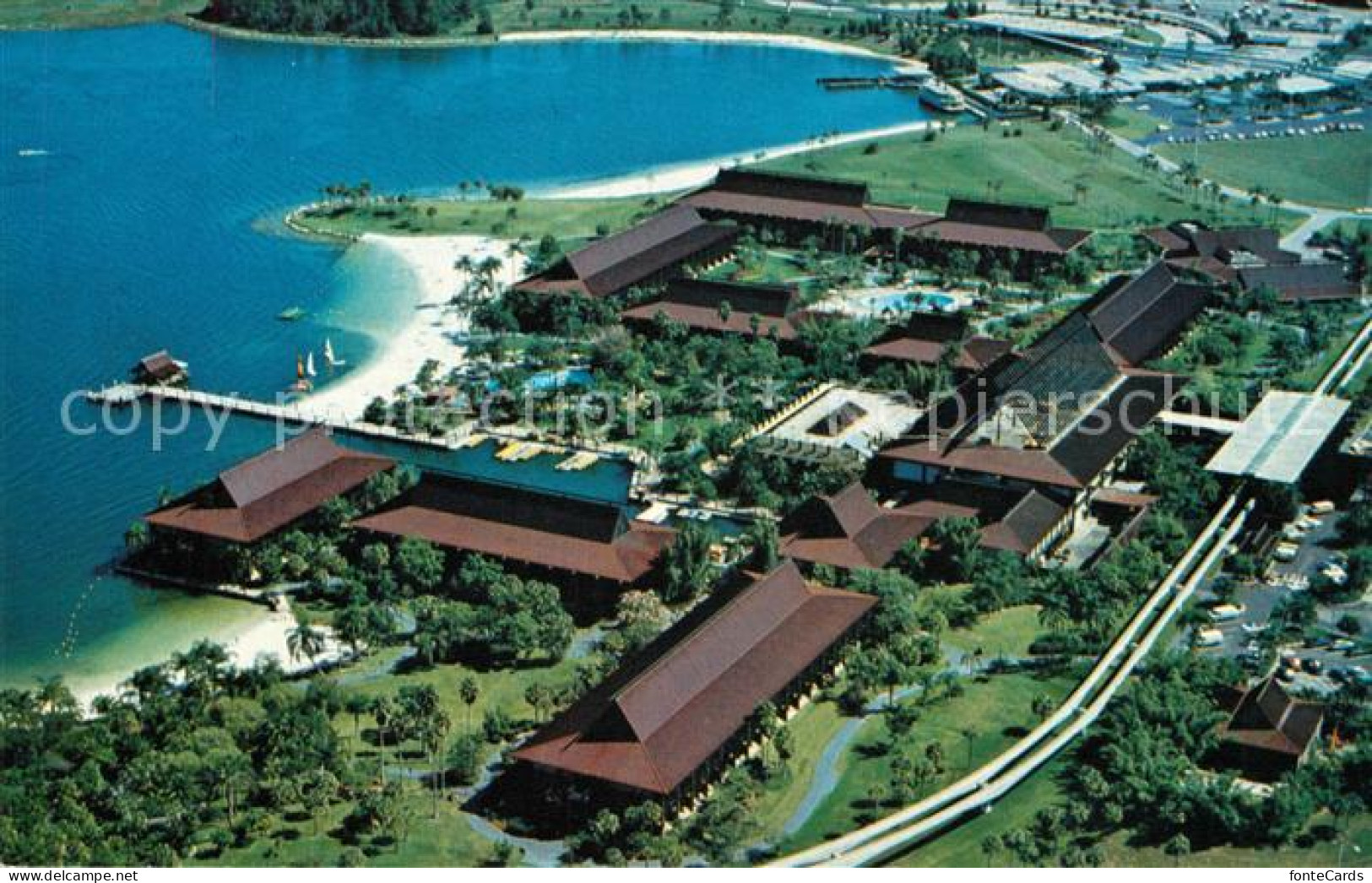 73051507 Disney_World Polynesian Village Fliegeraufnahme - Other & Unclassified