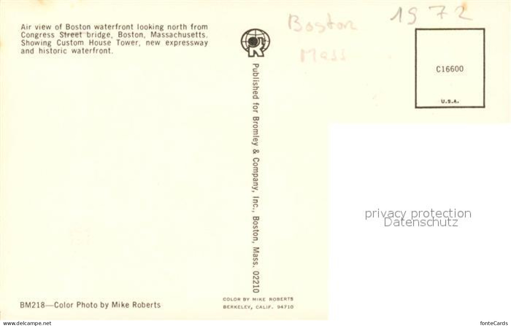 73051344 Boston_Massachusetts Fliegeraufnahme Congress Steet Bridge - Autres & Non Classés