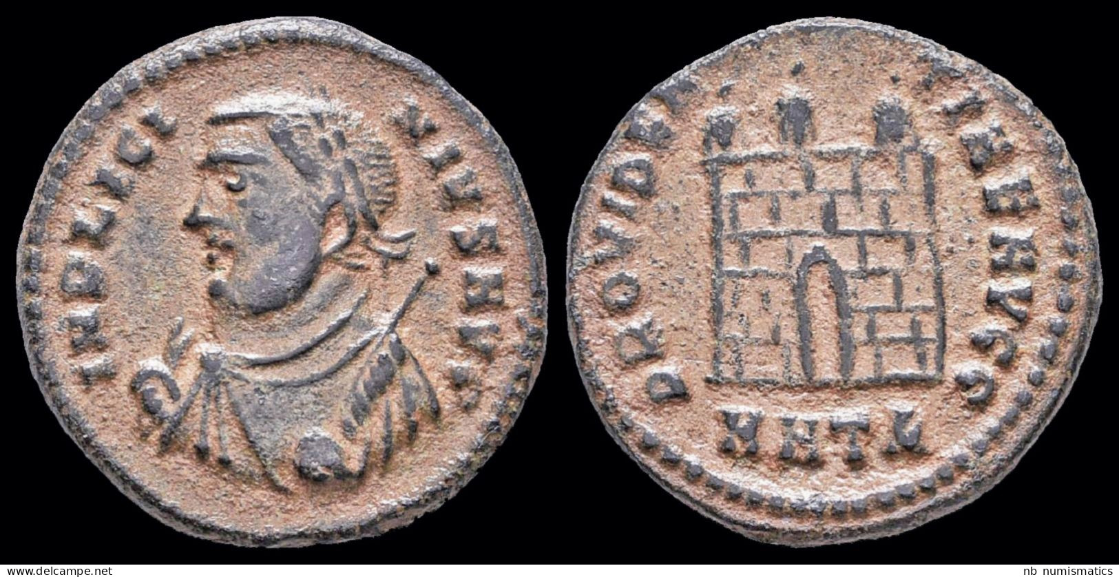 Licinius I  AE3 Campgate - El Impero Christiano (307 / 363)