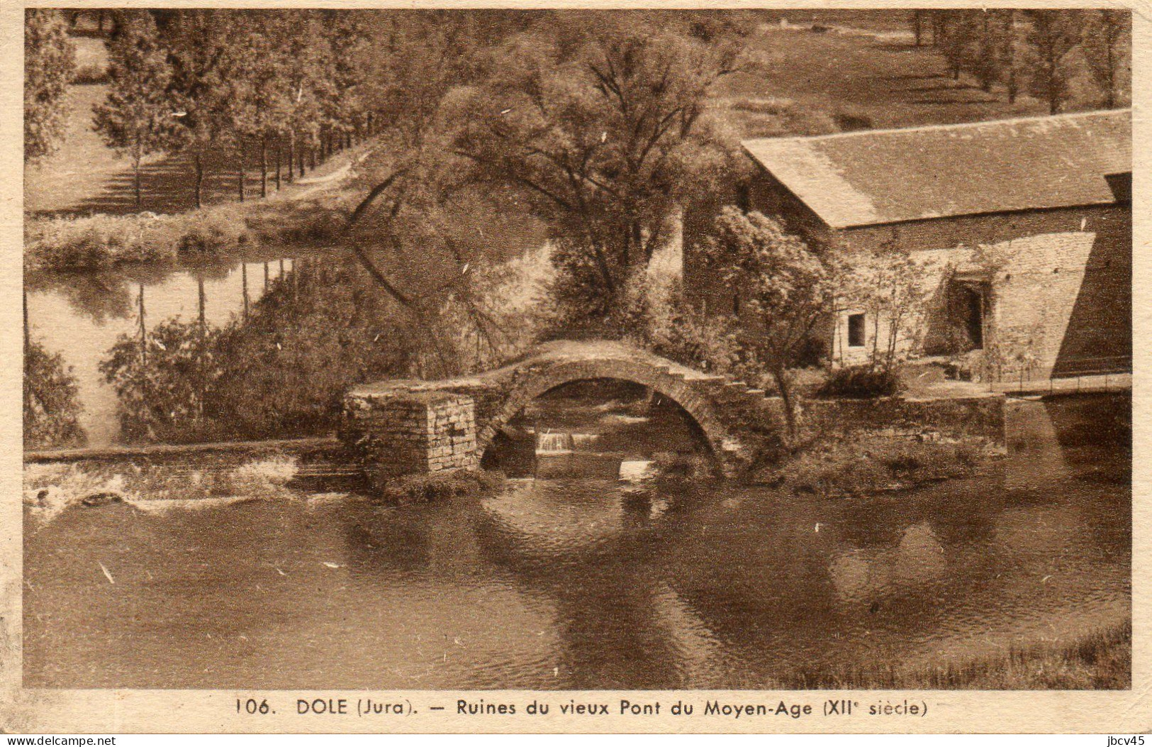CPA   DOLE  Ruines Du Vieux Pont 1953 - Dole