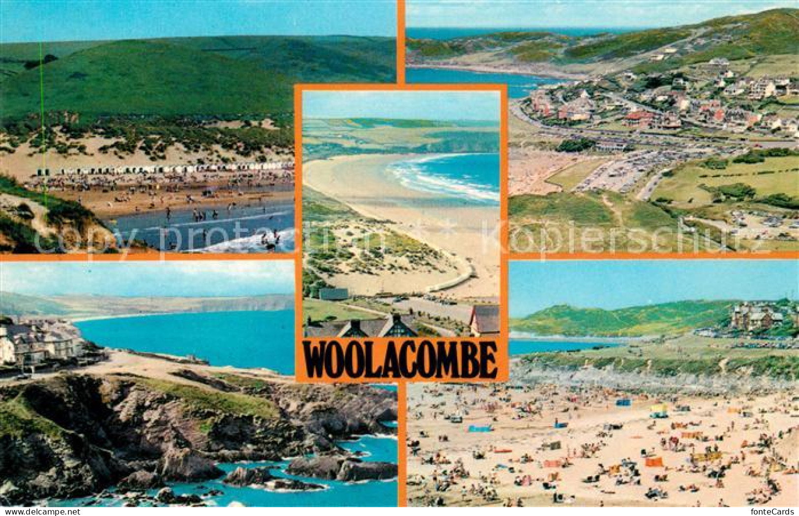 73021589 Woolacombe Strandpartien Fliegeraufnahme Brighton - Altri & Non Classificati