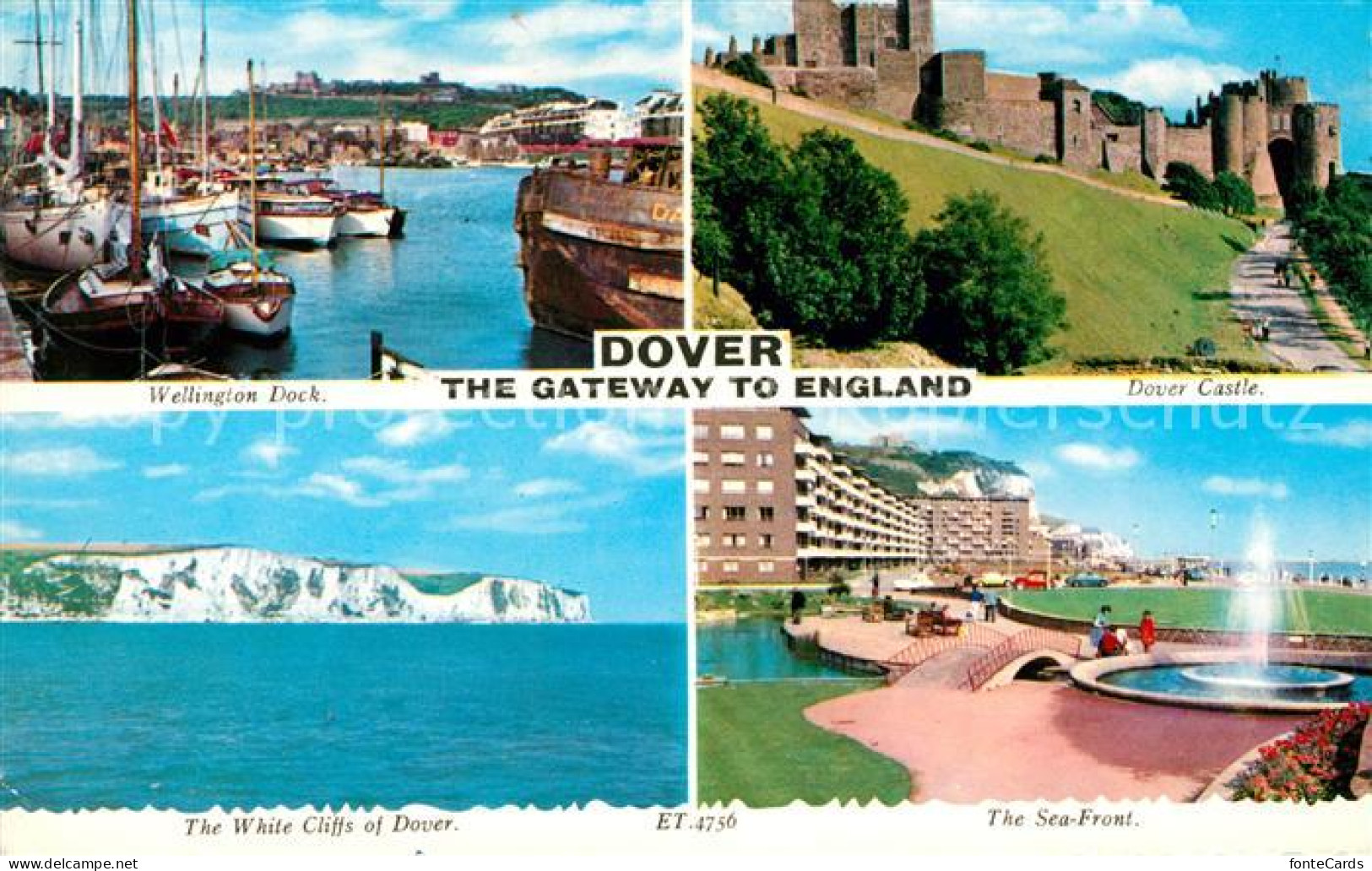 73021584 Dover Kent Wellington Dock Dover Castle White Cliffs Of Dover Sea Front - Autres & Non Classés