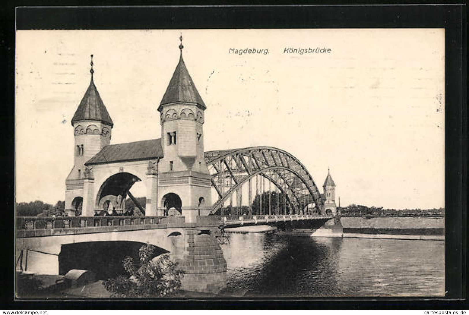 AK Magdeburg, Königsbrücke  - Maagdenburg