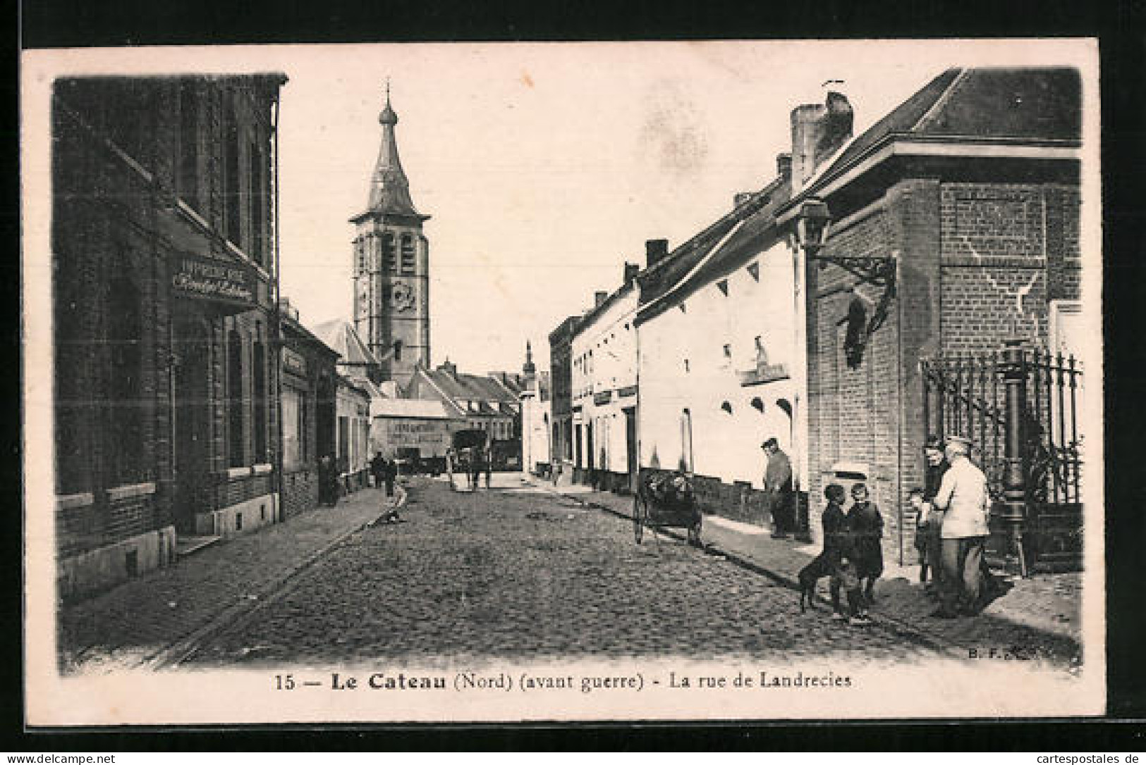 CPA Le Cateau, La Rue De Landrecies Avant Guerre, Vue De La Rue  - Le Cateau