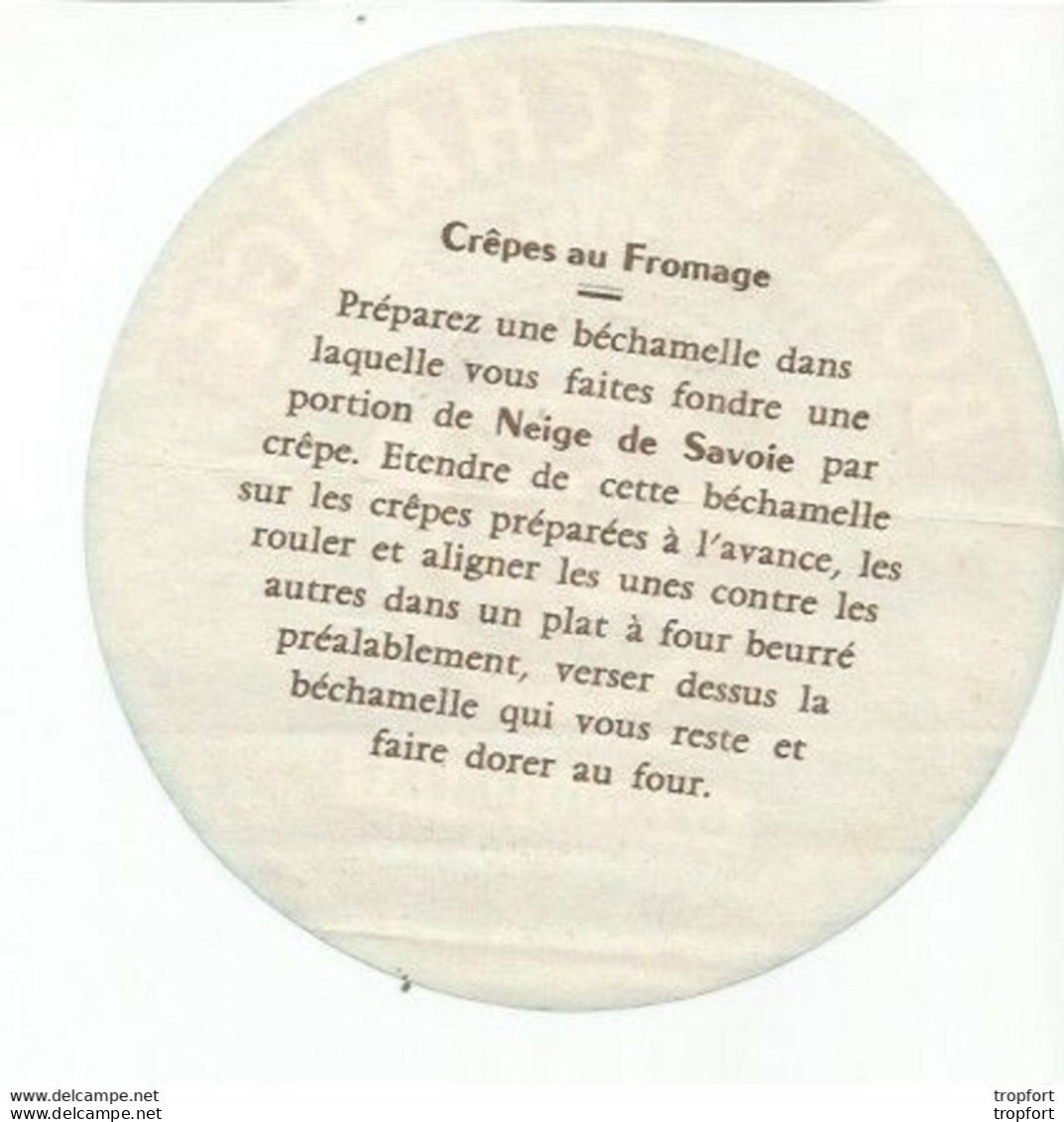 AO / ETIQUETTE Bon D'echange BOITE DE FROMAGE Neige De SAVOIE RUMILLY Haute Savoie - Cheese