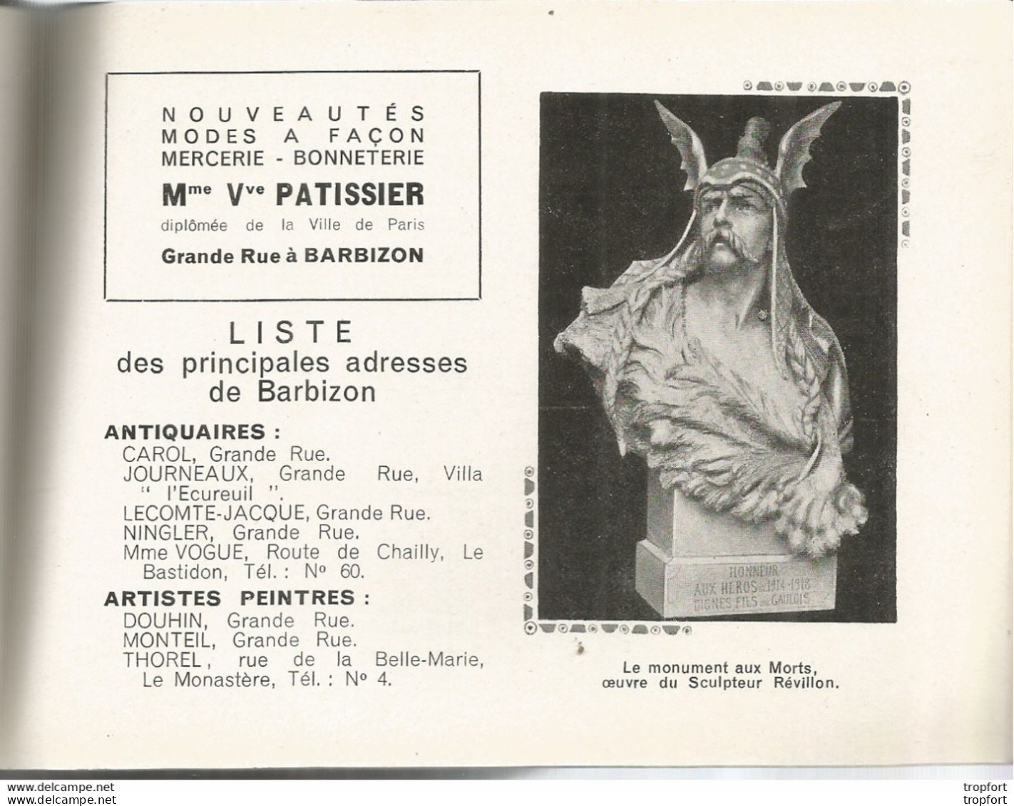 AO / Rare LIVRET TOURISTIQUE Ancien BARBIZON ( 77 ) HOTELS PLAN Adresses Hotel Publicités 64 PAGES !!!! - Cuadernillos Turísticos