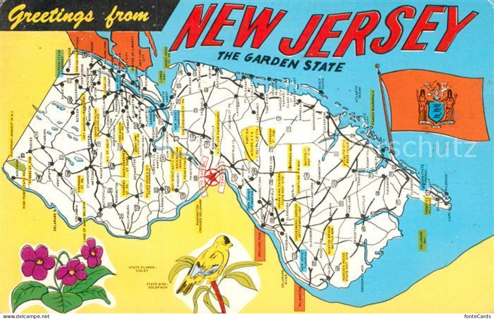 72956832 New_Jersey_US-State The Garden State Map - Other & Unclassified