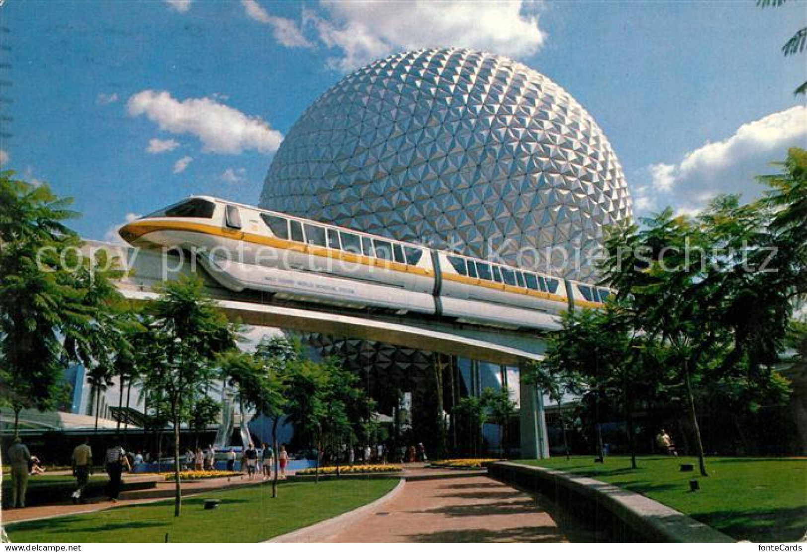 72951154 Walt_Disney_World Future World Sleek Monorail Spaceship Earth Geosphere - Autres & Non Classés