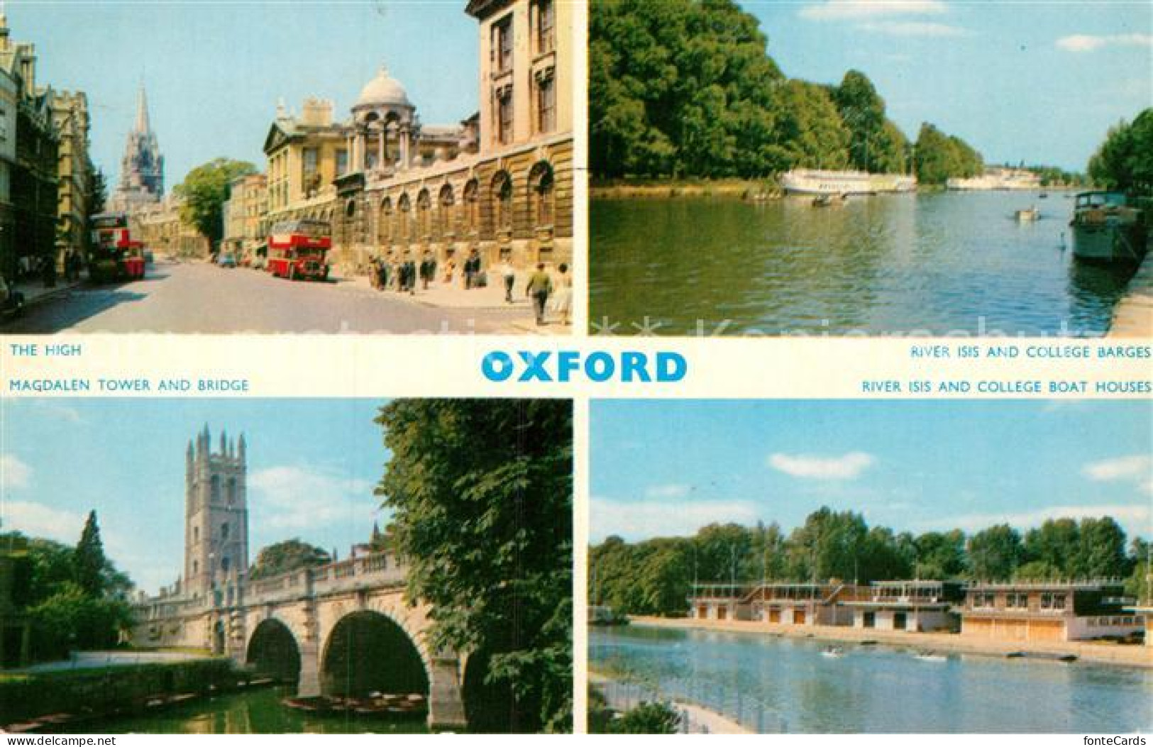 72944123 Oxford Oxfordshire The High Magdalen Tower And Bridge River Isis And Co - Other & Unclassified