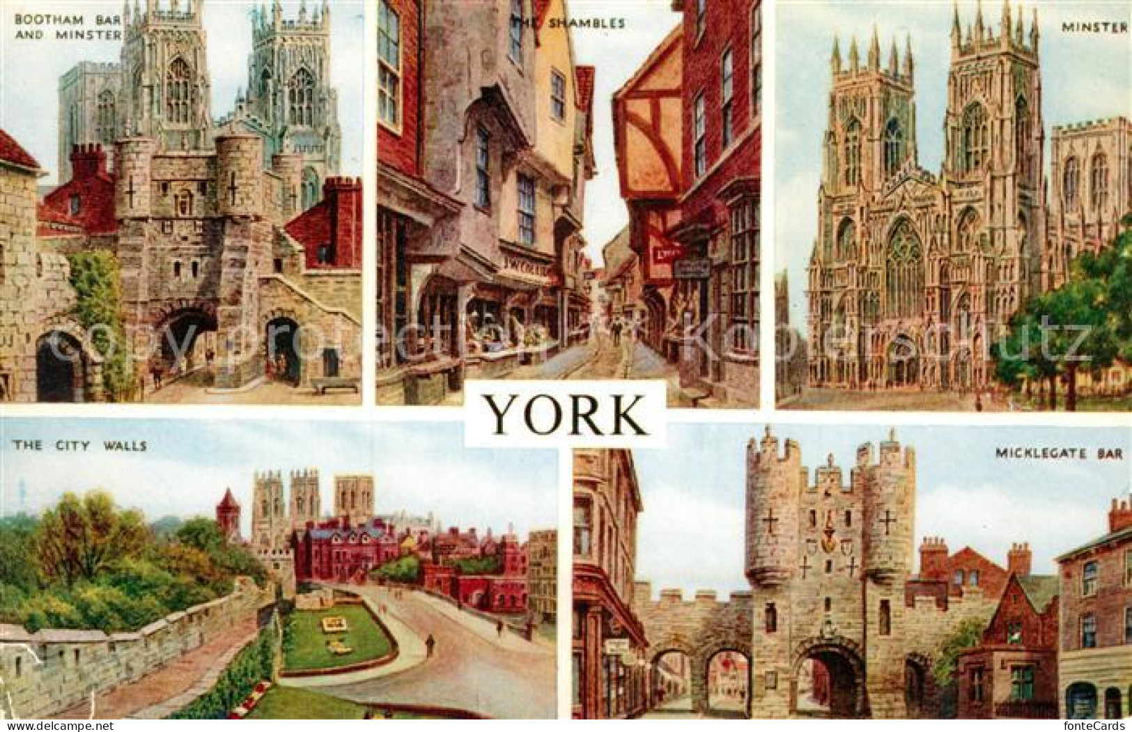 72939367 York UK Bootham Bar And Minster Shambles City Walls Micklegate Bar York - Other & Unclassified