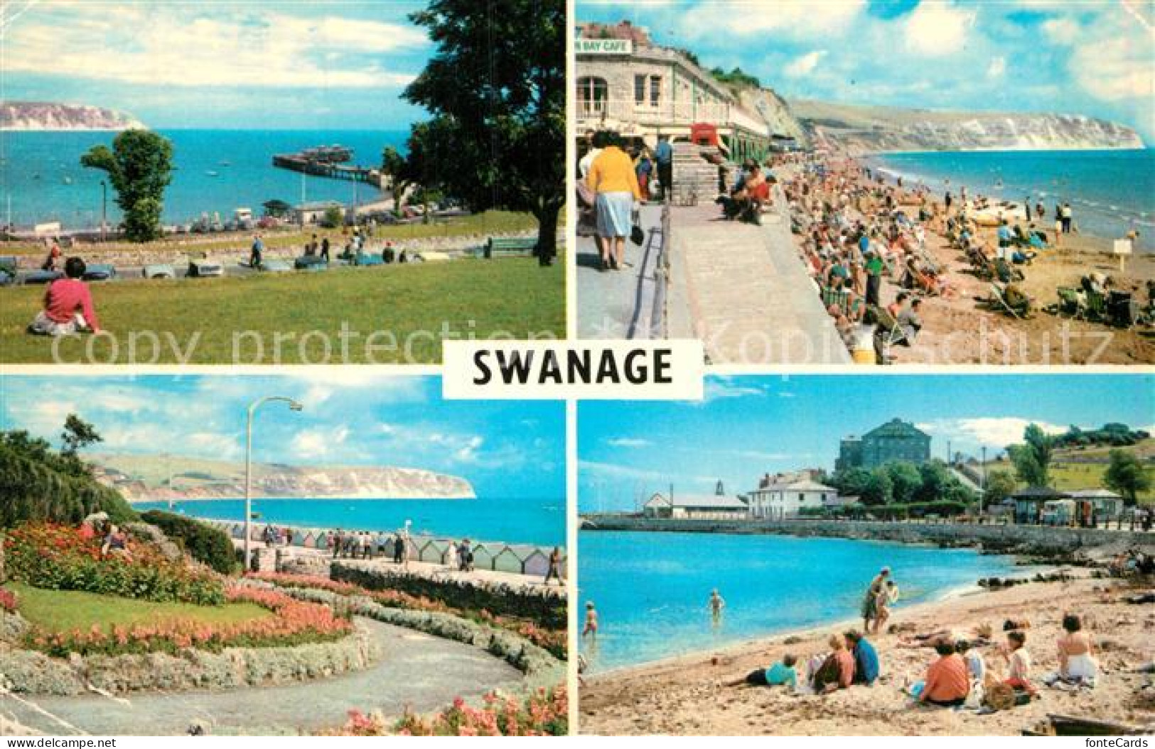 72934652 Swanage Purbeck Ballard Down And The Bay Beach Promenade Monkey Beach S - Other & Unclassified