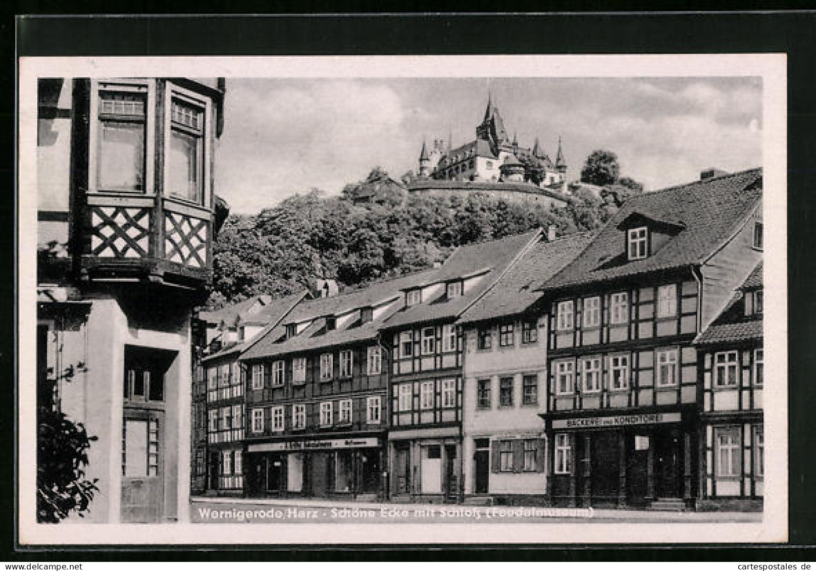 AK Wernigerode /Harz, Schöne Ecke Mit Bäckerei Und Schloss Feudalmuseum  - Wernigerode