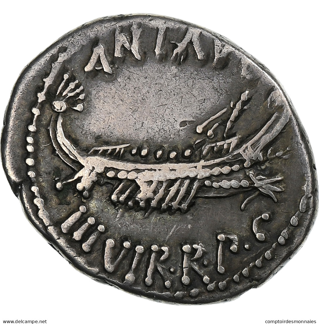 Marc Antoine, Legionary Denarius, 32-31 BC, Patrae ?, LEG III, Argent, TTB - Repubblica (-280 / -27)