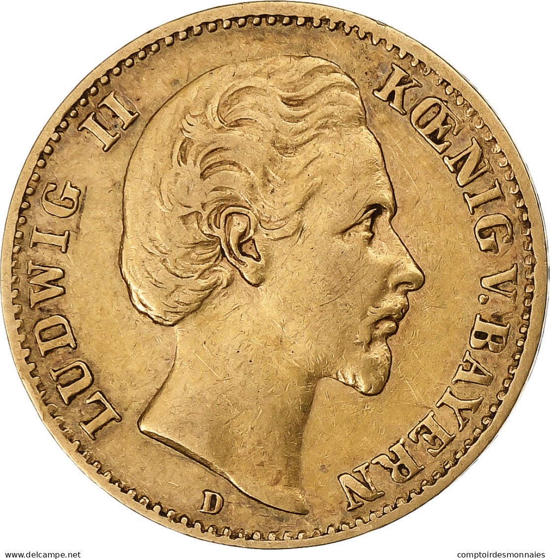 Royaume De Bavière, Ludwig II, 10 Mark, 1879, Munich, Or, TTB, KM:898 - Altri & Non Classificati