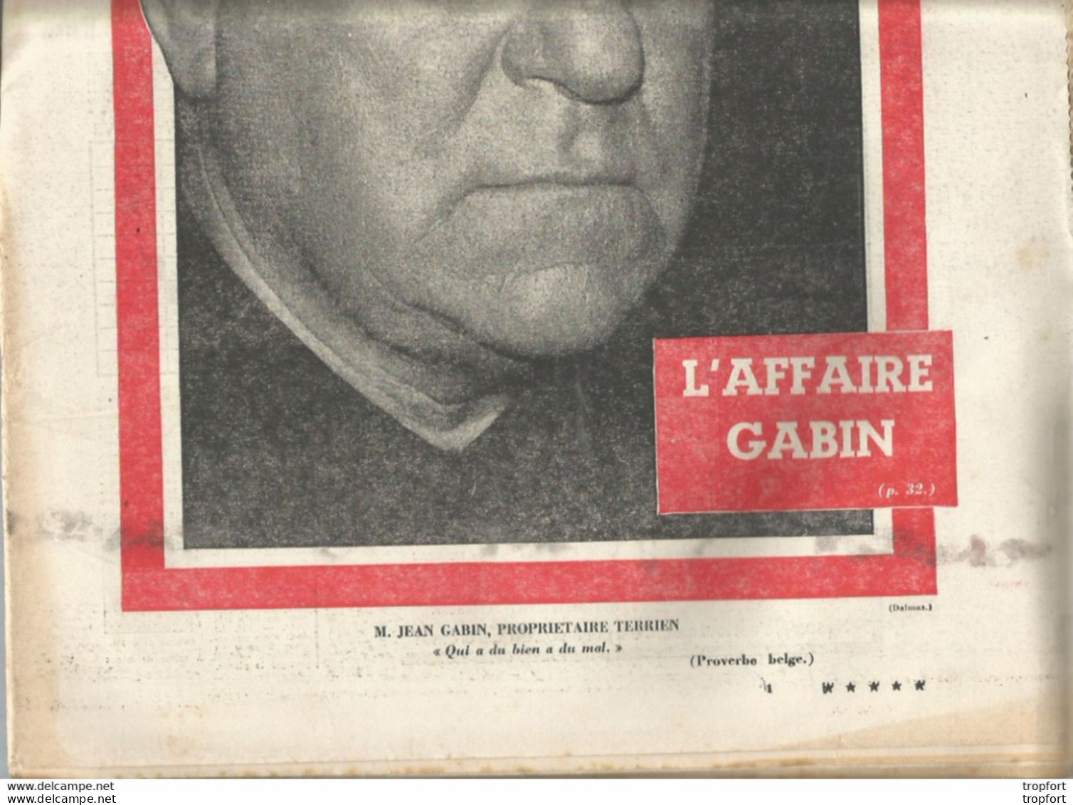 Old French Newspaper // Rare Journal L'EXPRESS Du 01 AOUT 1962 JEAN GABIN 32 Pages - 1950 - Nu