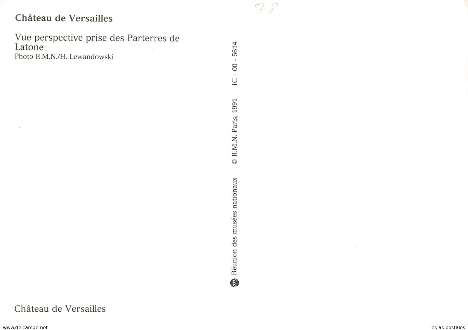 78 VERSAILLES LE CHÂTEAU LES PARTERRES DE LATONE - Versailles (Château)