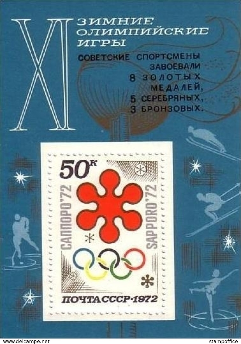 SOWJETUNION BLOCK 75 POSTFRISCH(MINT) OLYMPISCHE WINTERSPIELE 1972 MEDAILLENSPIEGEL - Blocks & Sheetlets & Panes