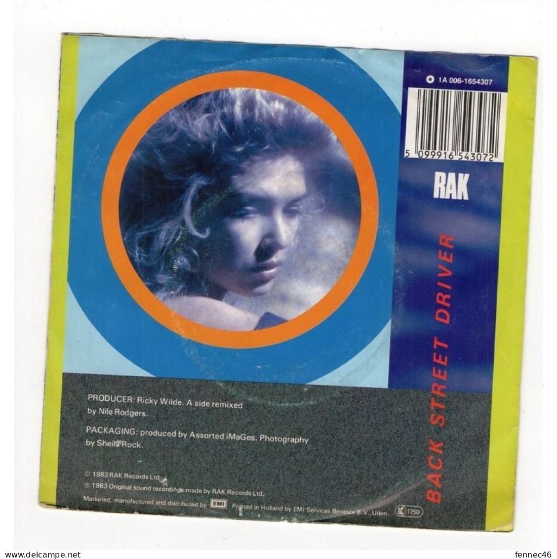 Vinyle 45T (SP-2 Titres) -  Kim Wilde - Dancing In The Dark - Back Street Driver - Altri - Inglese