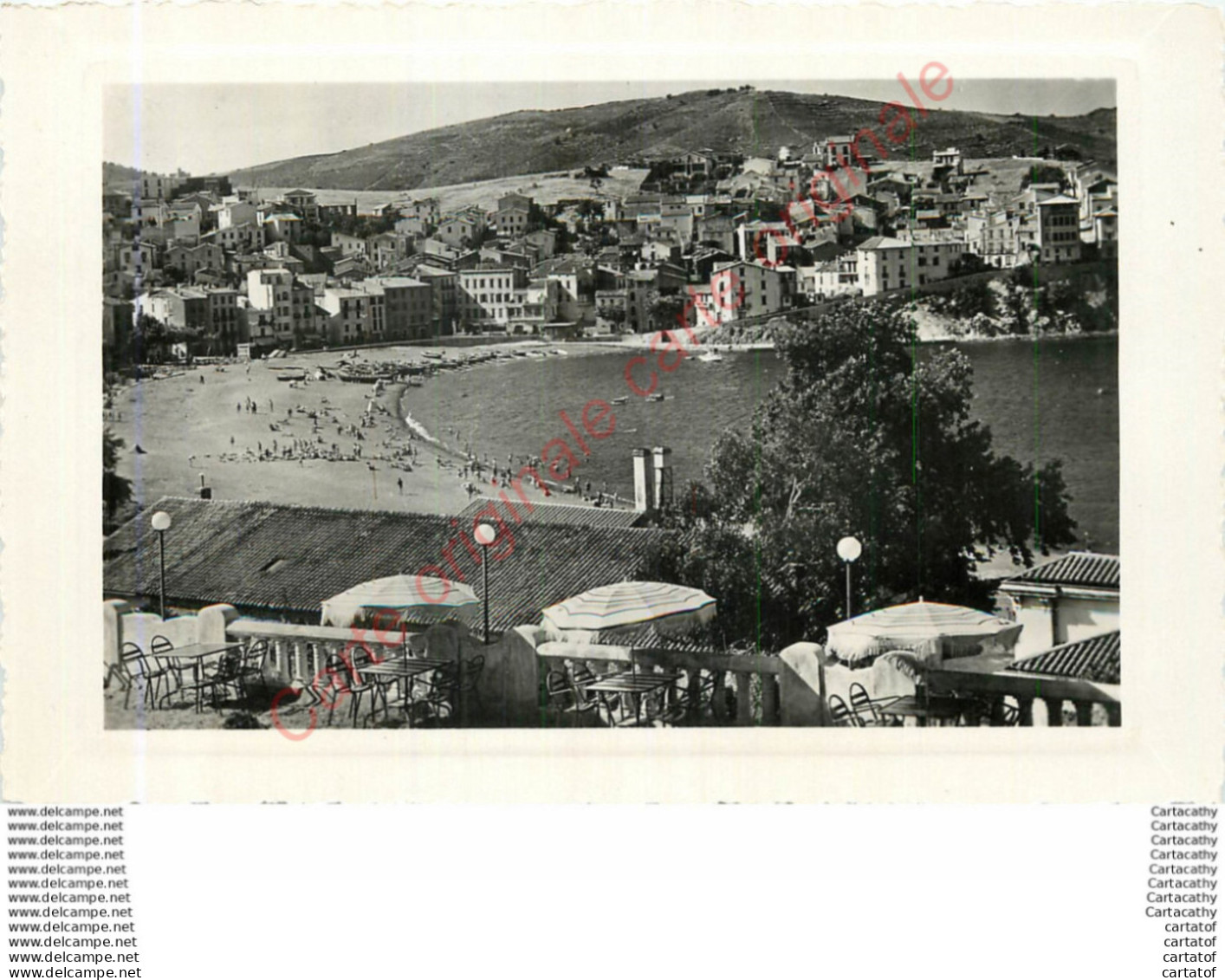 66.  BANYULS . Vue Générale . La Plage Prise De La Terrasse De L'Hôtel Miramar ; - Banyuls Sur Mer