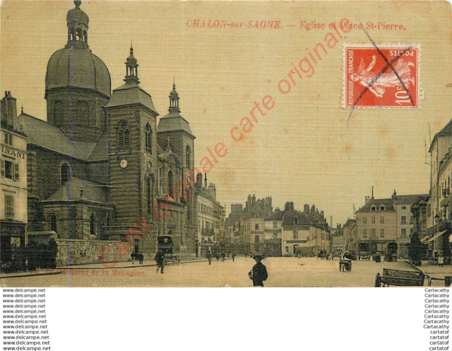 71.  CHALON Sur SAONE .  Eglise Et Place St-Pierre . - Chalon Sur Saone