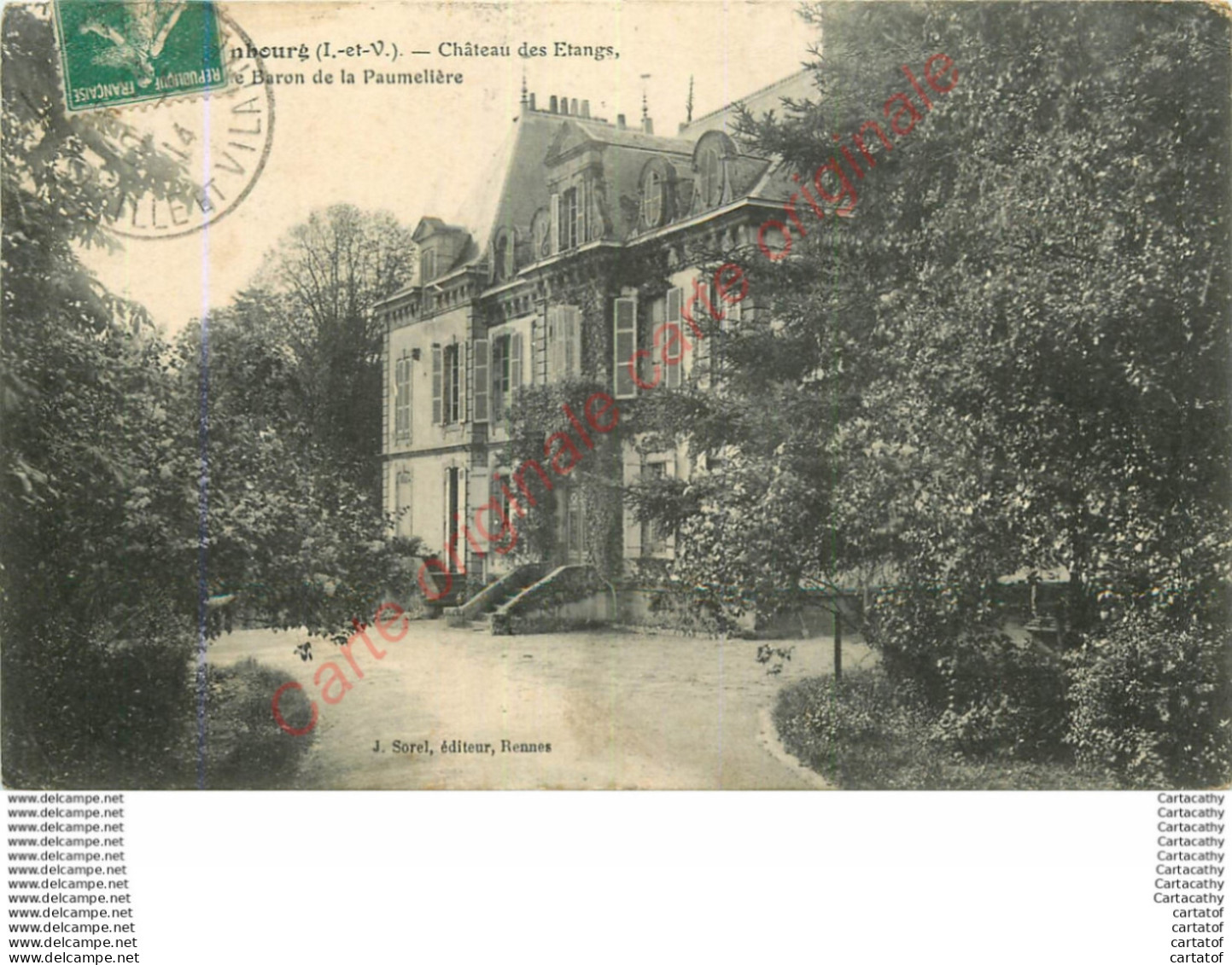 35.  COMBOURG .  Château Des Etangs . Baron De Paumelière . - Combourg