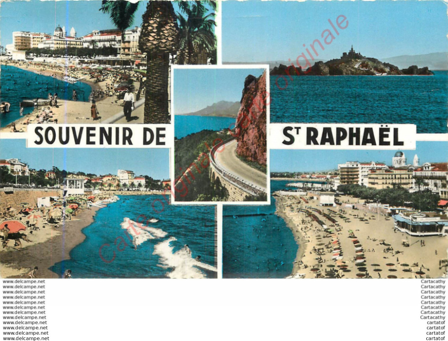 83.  SOUVENIR De SAINT RAPHAEL .  CP Multivues . - Saint-Raphaël