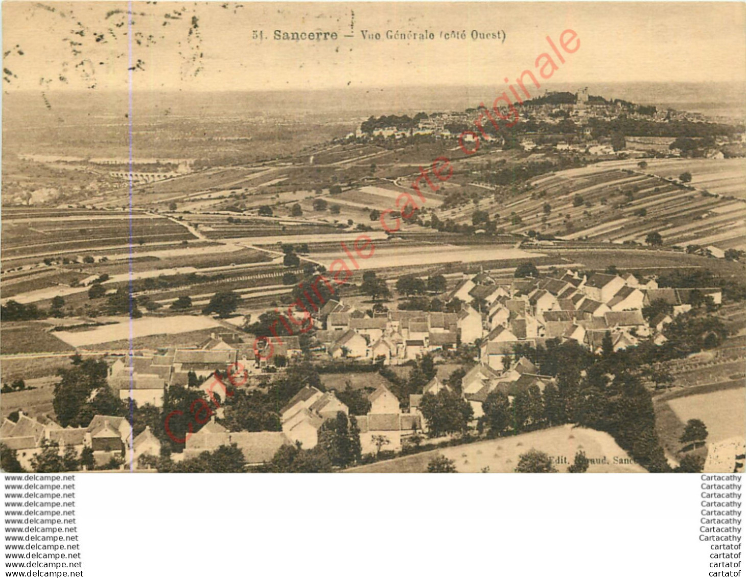 18.  SANCERRE .  Vue Générale Côté Ouest . - Sancerre