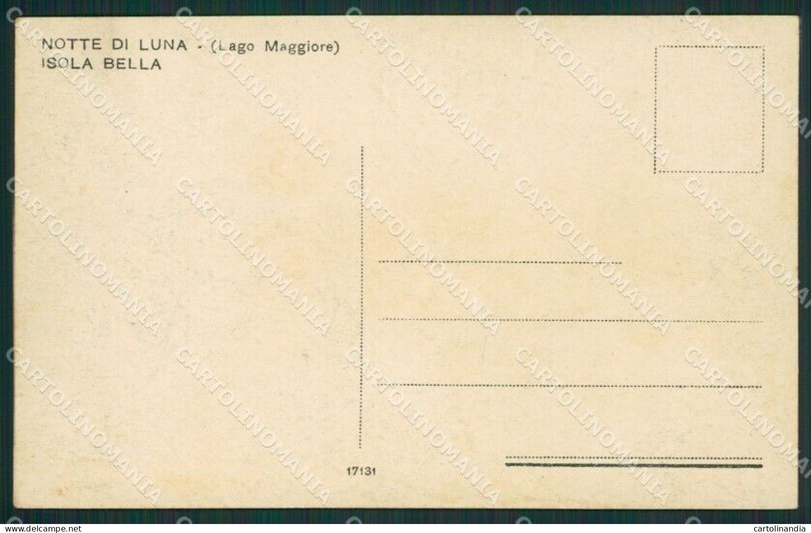 Verbania Stresa Isola Bella Chiaro Di Luna Cartolina KV4705 - Verbania