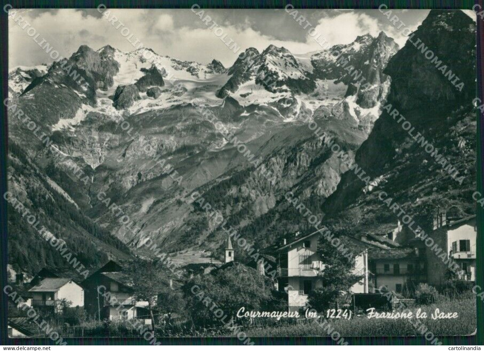 Aosta Courmayeur Saxe STRAPPINO Foto FG Cartolina KV8047 - Aosta