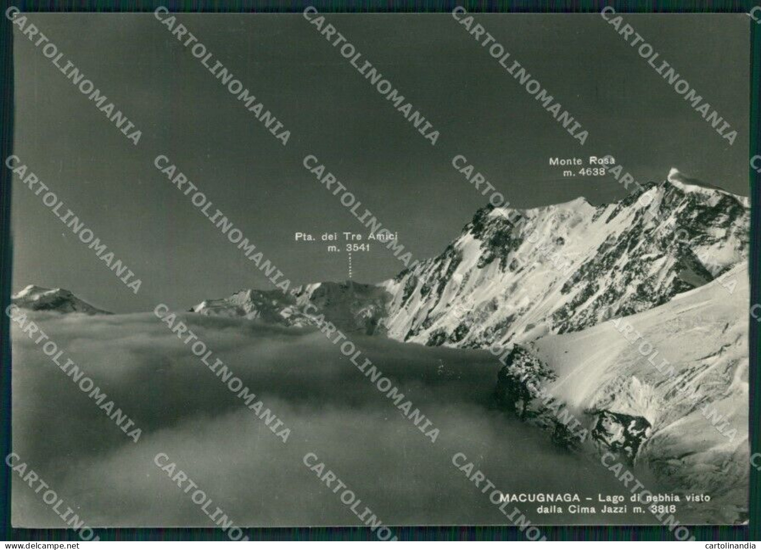 Verbania Macugnaga Monte Rosa Tre Amici Foto FG Cartolina KV8059 - Verbania