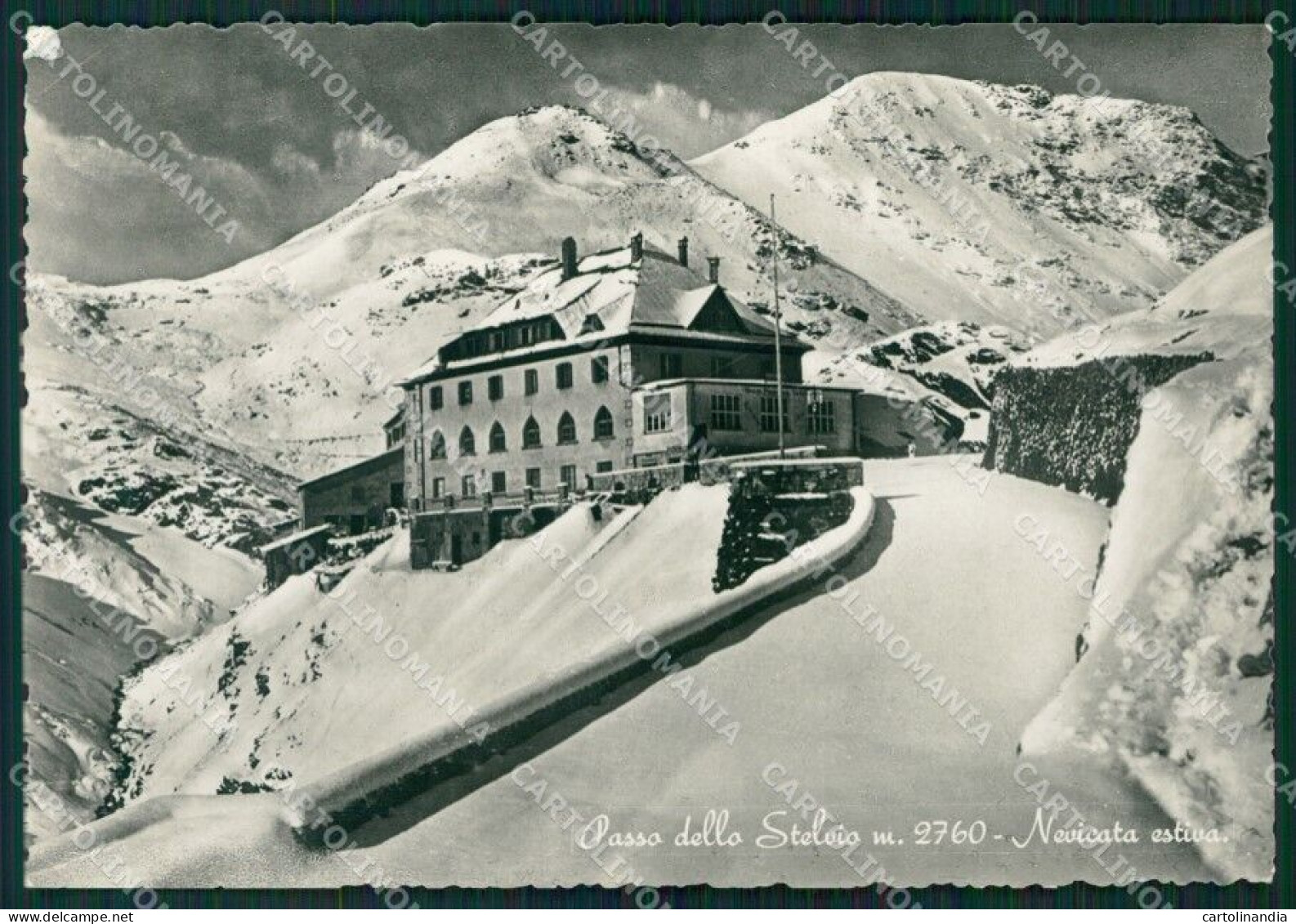 Sondrio Passo Dello Stelvio Nevicata Foto FG Cartolina KV8170 - Sondrio