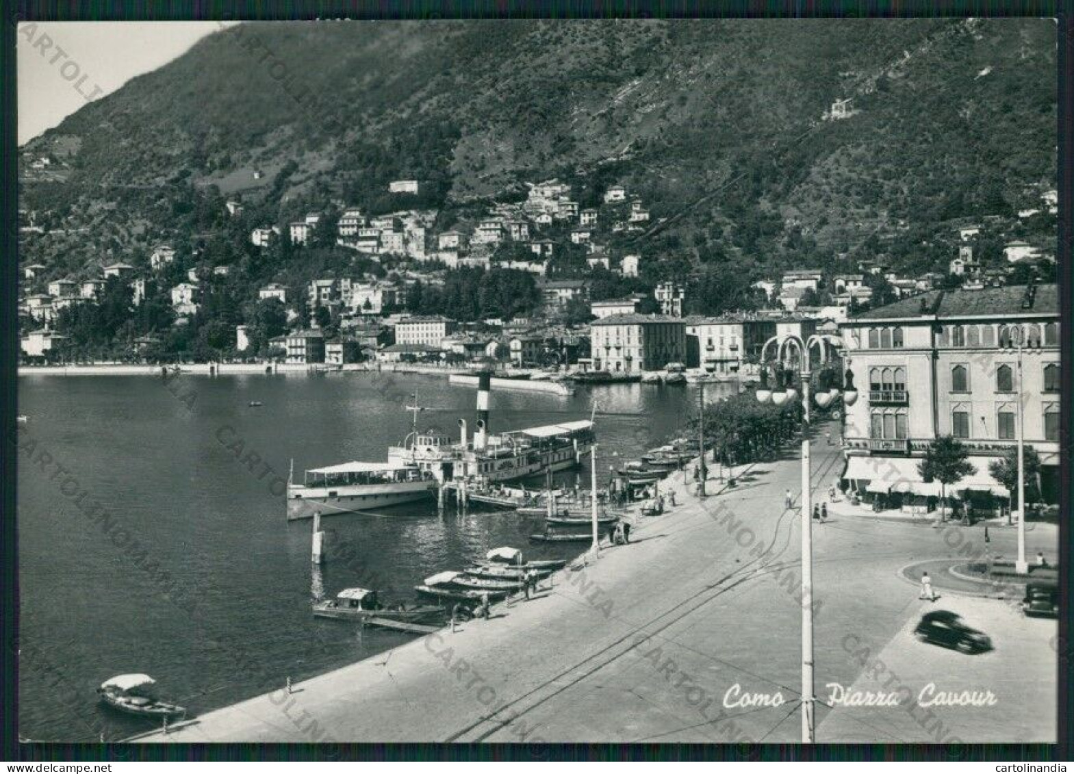 Como Città Lago Di Battello PIEGATA Foto FG Cartolina KV8324 - Como