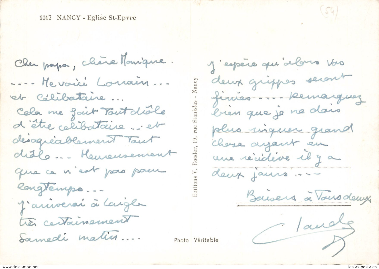 54  NANCY L EGLISE SAINT EPVRE  - Nancy