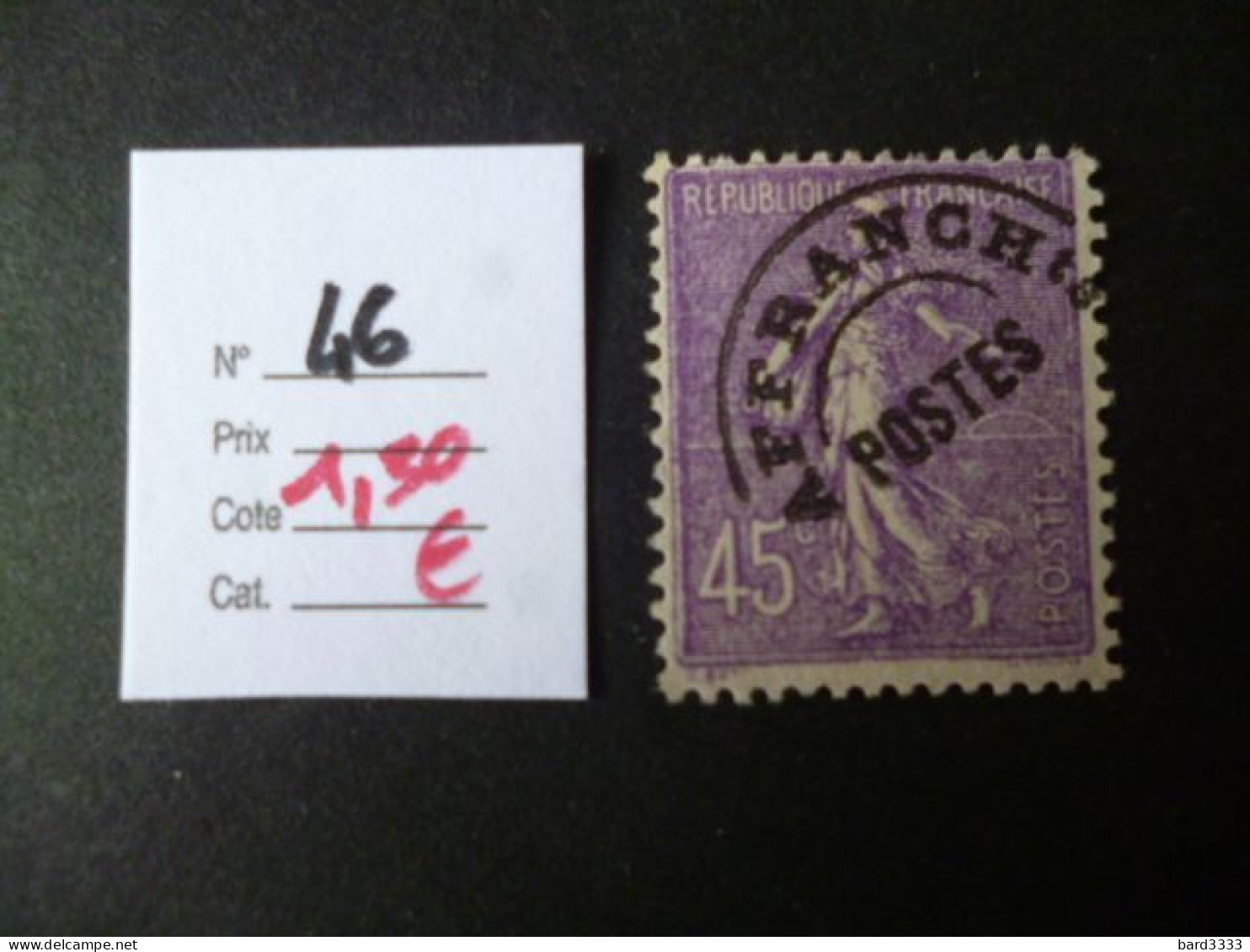 Timbre France Préoblitéré  Lavé N° 46 - 1893-1947