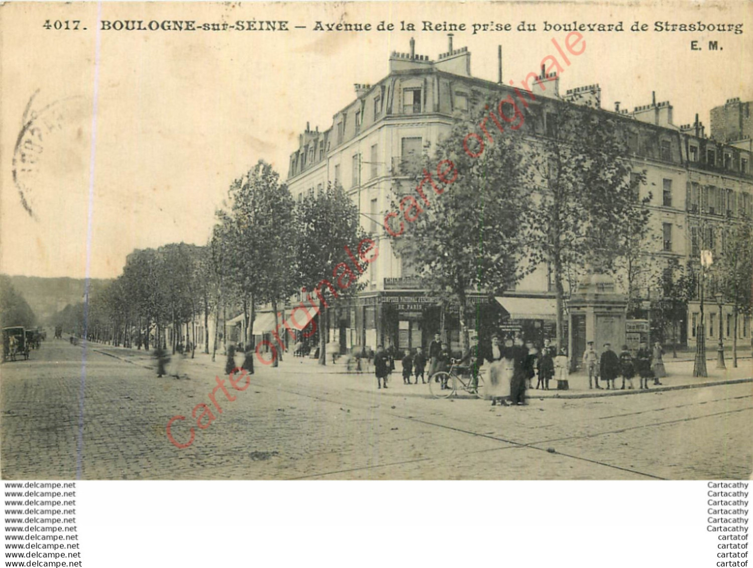 92.  BOULOGNE SUR SEINE . Avenue De La Reine Prise Du Boulevard De Strasbourg . - Boulogne Billancourt