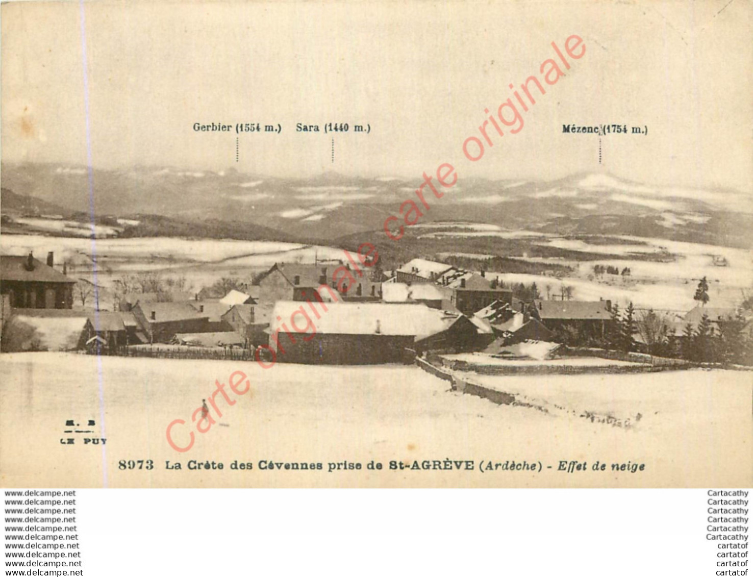 07.  La Crète Des Cévennes Prise De SAINT AGREVE .  Effet De Neige . - Saint Agrève