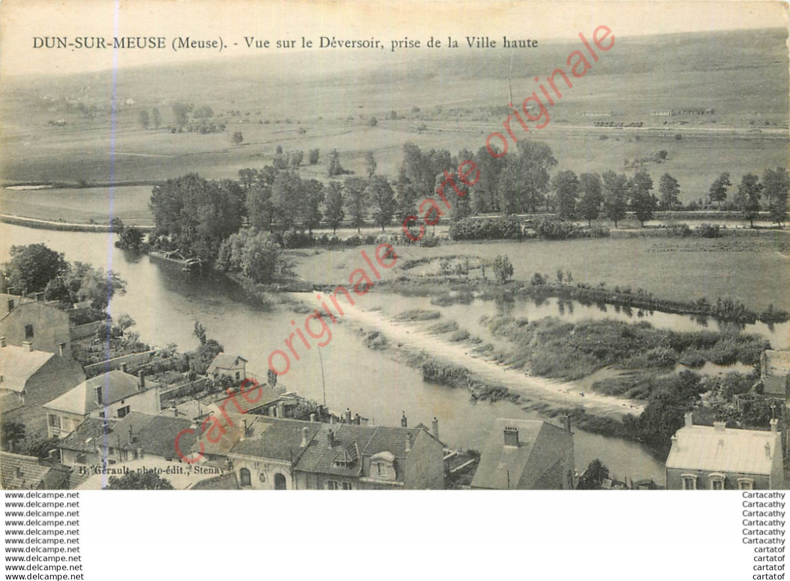 55.  DUN SUR MEUSE .  Vue Sur Le Déversoir Prise De La Ville Haute . - Dun Sur Meuse