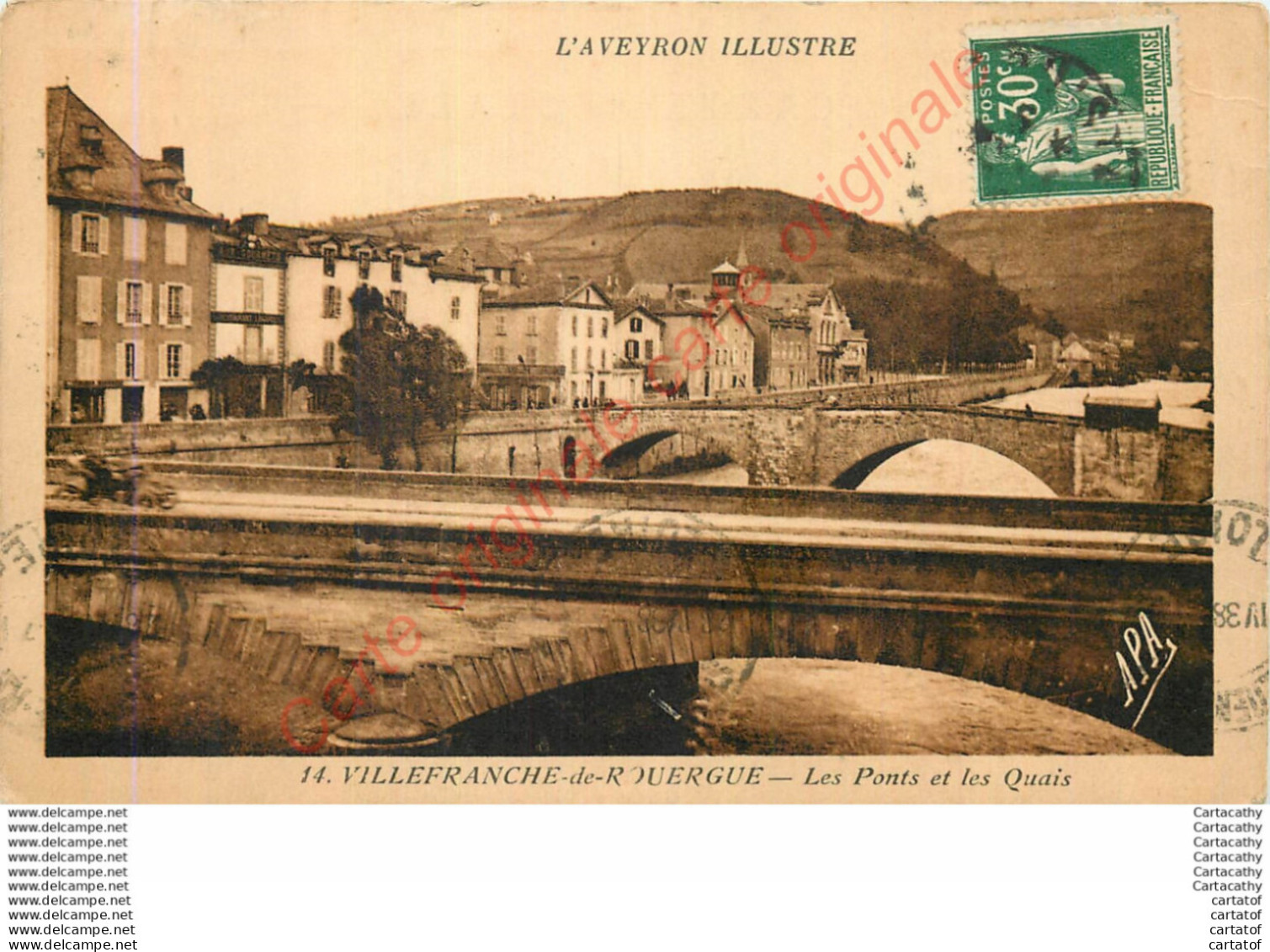 12.  VILLEFRANCHE DE ROUERGUE.  Les Ponts Et Les Quais . - Villefranche De Rouergue