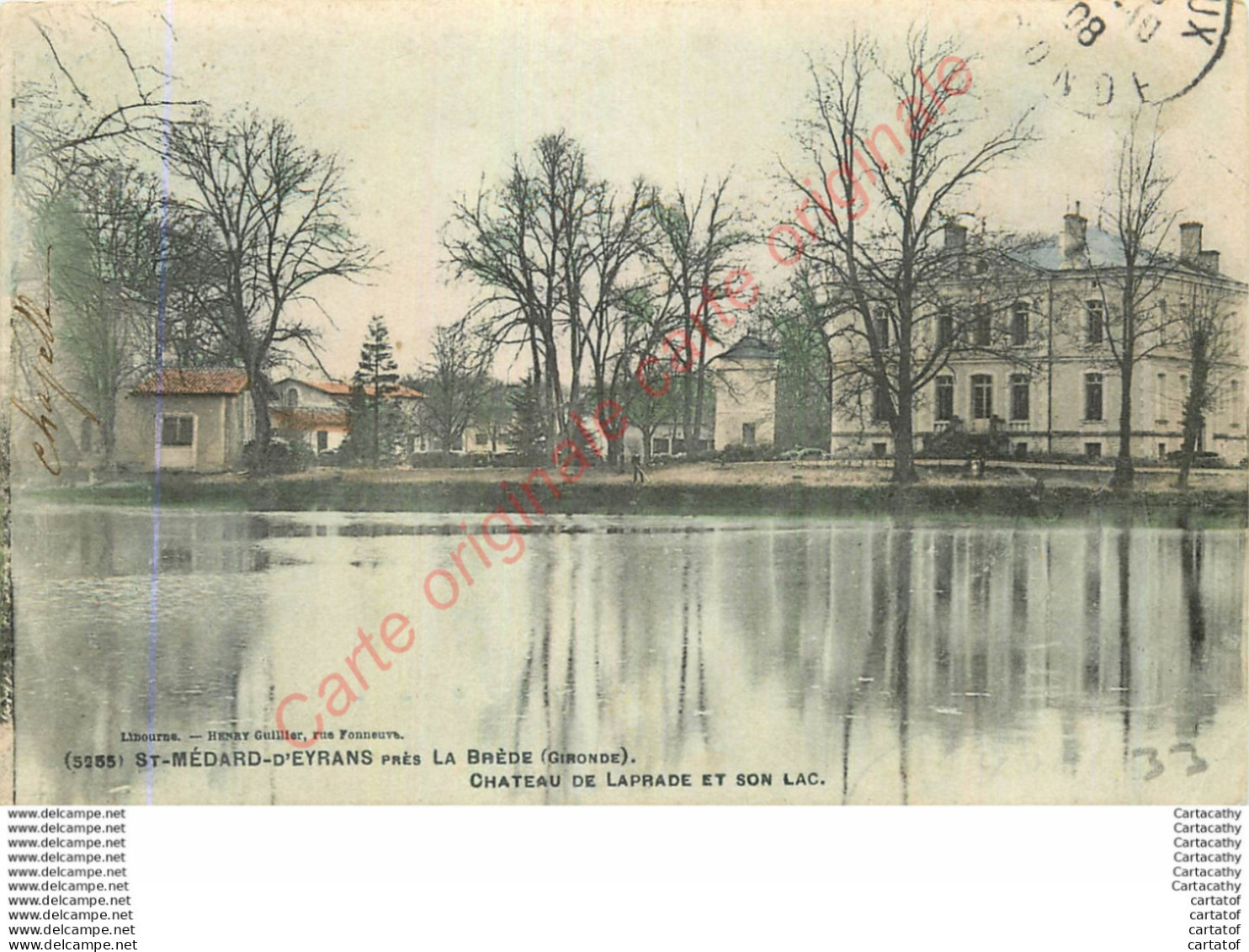 33.  SAINT MEDARD D'EYRANS Près LA BREDE .   Château De Laprade Et Son Lac . - Sonstige & Ohne Zuordnung