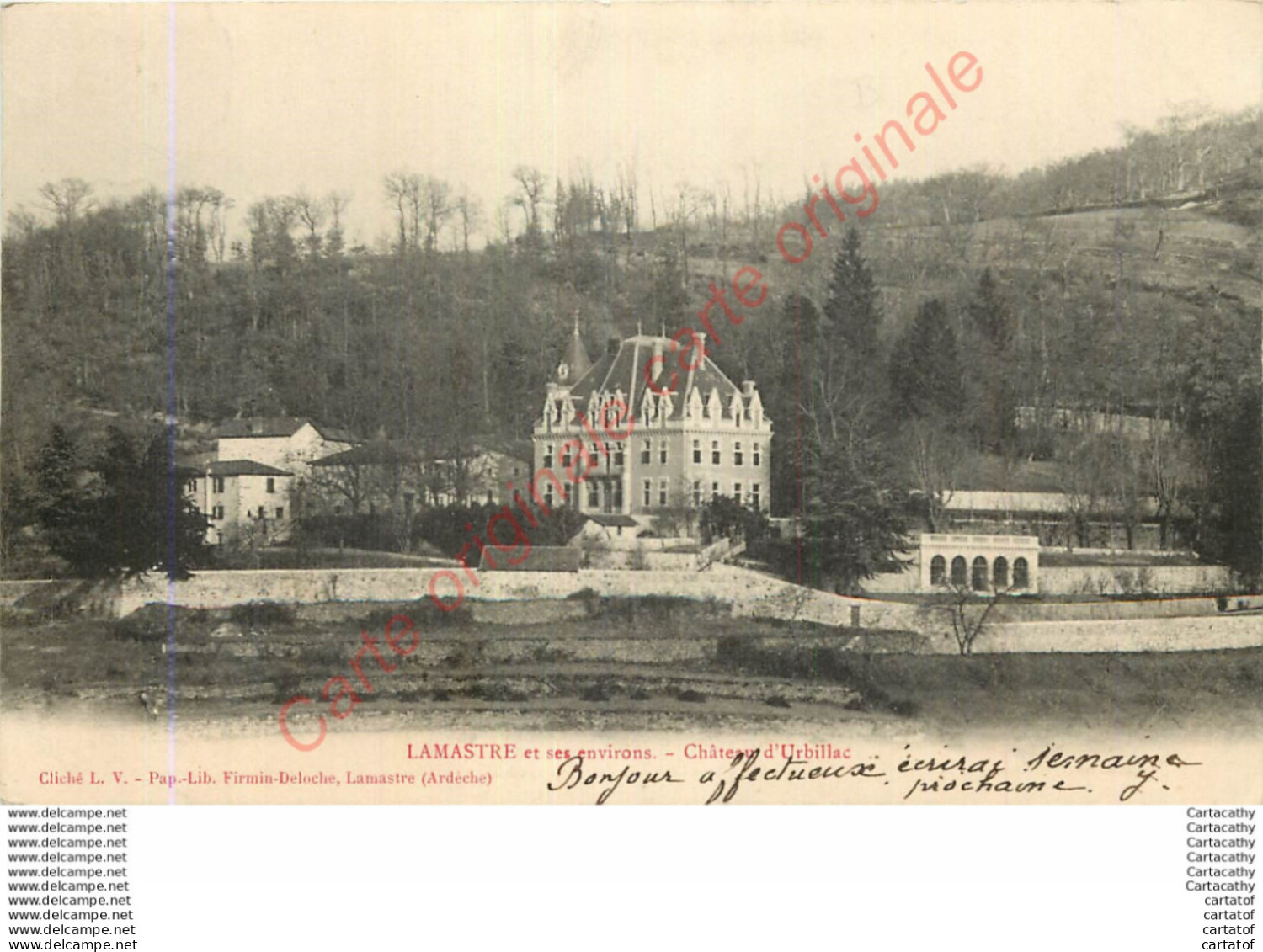 07.  LAMASTRE .  Château D'Urbillac . - Lamastre