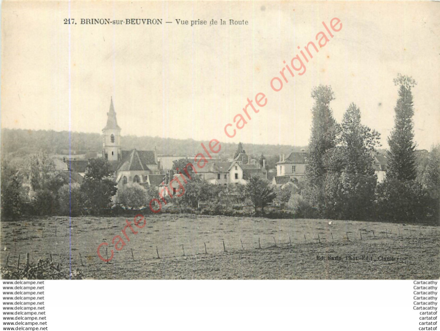 58.  BRINON Sur BEUVRON .  Vue Prise De La Route . - Brinon Sur Beuvron