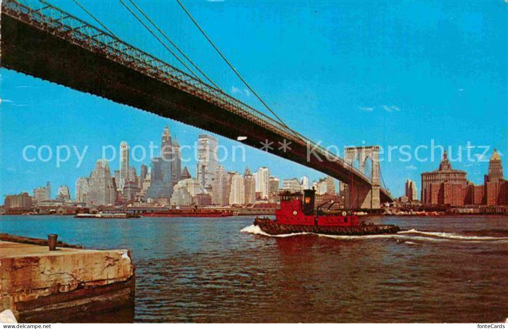 72763431 New_York_City Brooklyn Bridge East River - Autres & Non Classés