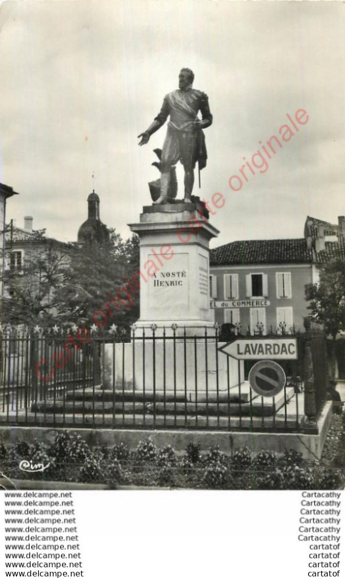 47.  NERAC .  Statue Henri IV . - Nerac