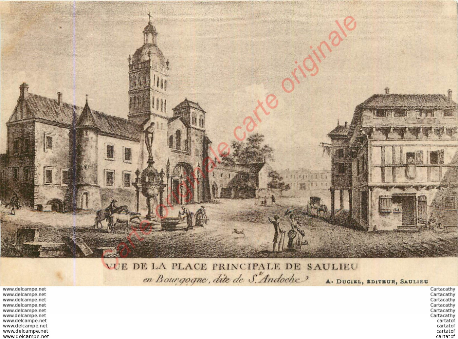 21.  VUE DE LA PLACE PRINCIPALE DE SAULIEU Dite St ANDOCHE . - Saulieu