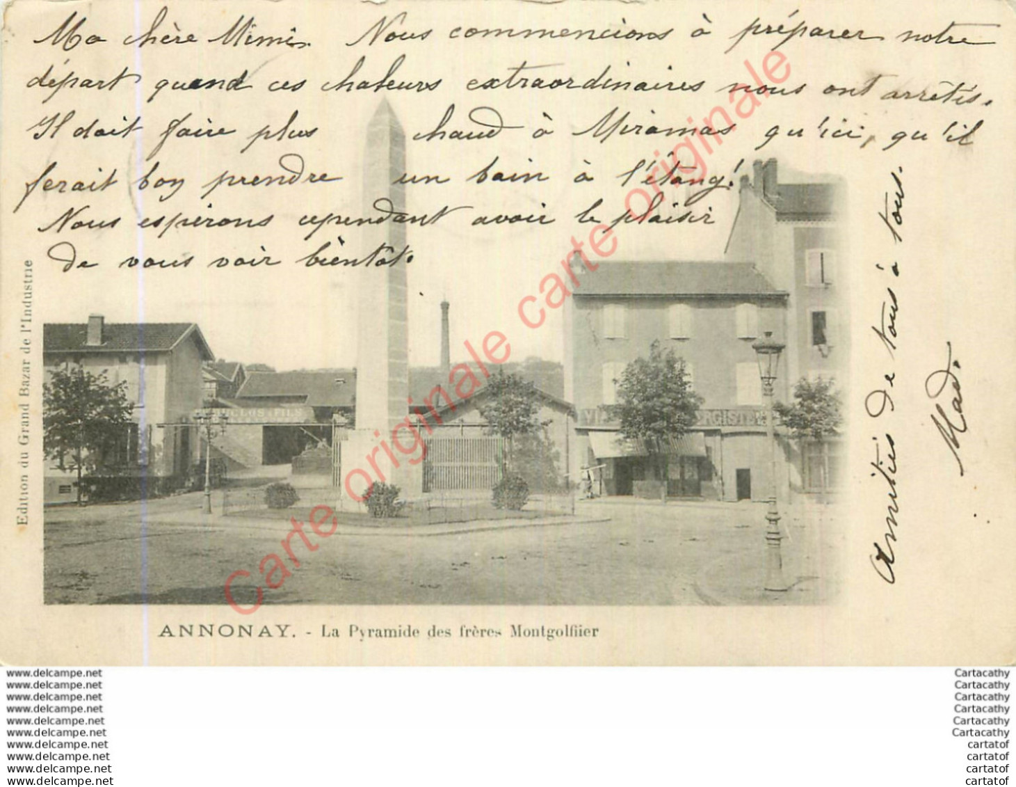 07.  ANNONAY .  La Pyramide Des Frères MOntgolfier . - Annonay