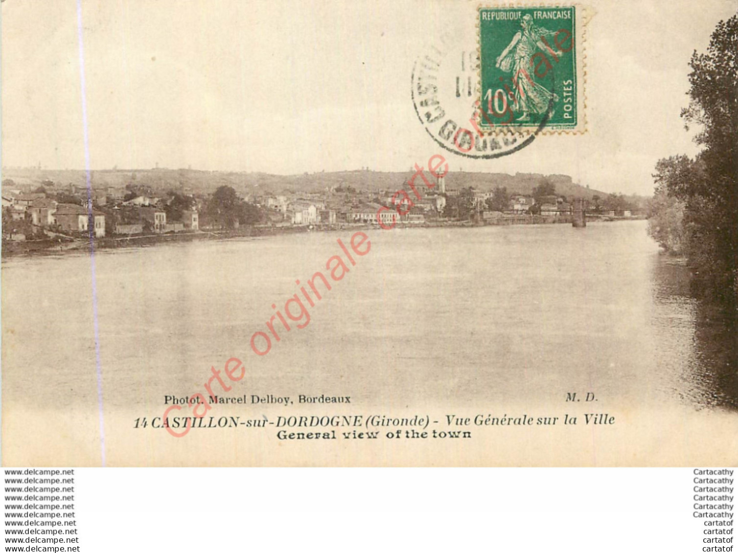 33. CASTILLON SUR DORDOGNE .  Vue Générale Sur La Ville . - Sonstige & Ohne Zuordnung