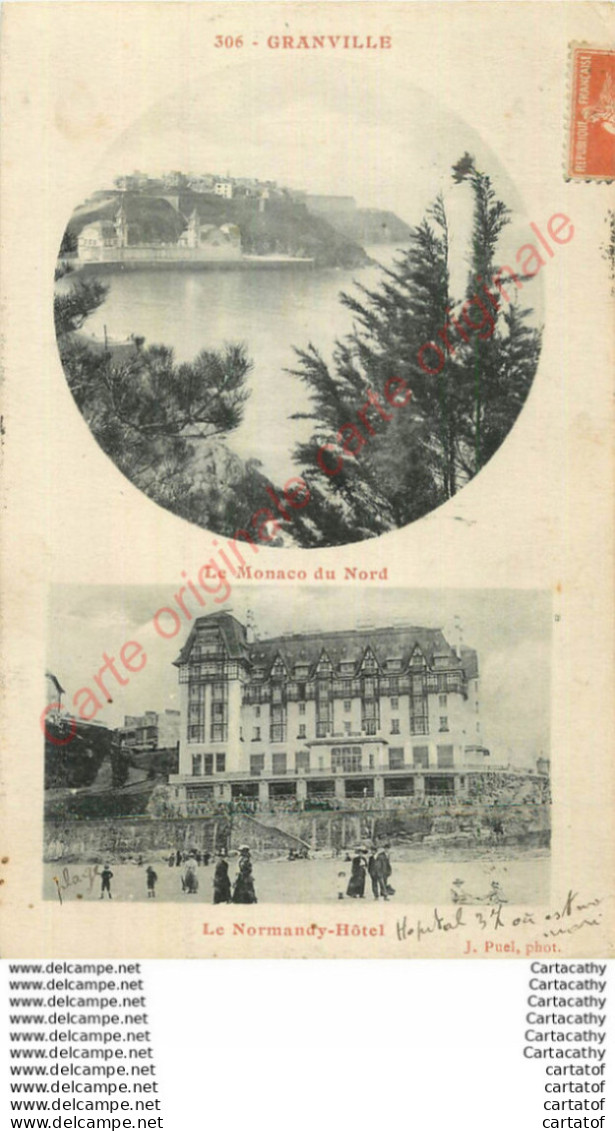 50.  GRANVILLE .  Le MOnaco Du Nord .  Le Normandy Hôtel .  CPA Multivues . - Granville