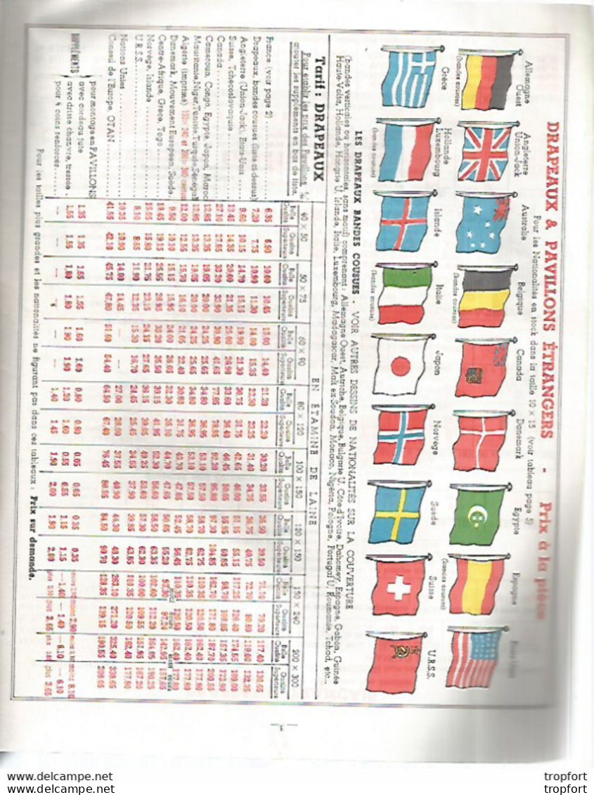 AO / Livret 1964 DRAPEAUX COTILLONS Chapeaux DRAPEAUX MASQUE Insigne Décoration Guirlande Ornement Médaille - Werbung