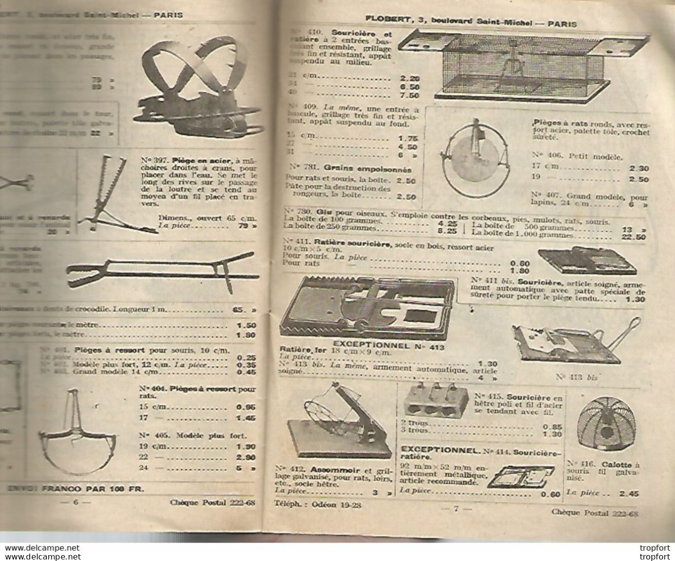 AO / LIVRET ANCIEN Publicitaire 1934 PIEGES FLOBERT Fusil Chasse Piege ARME - Advertising