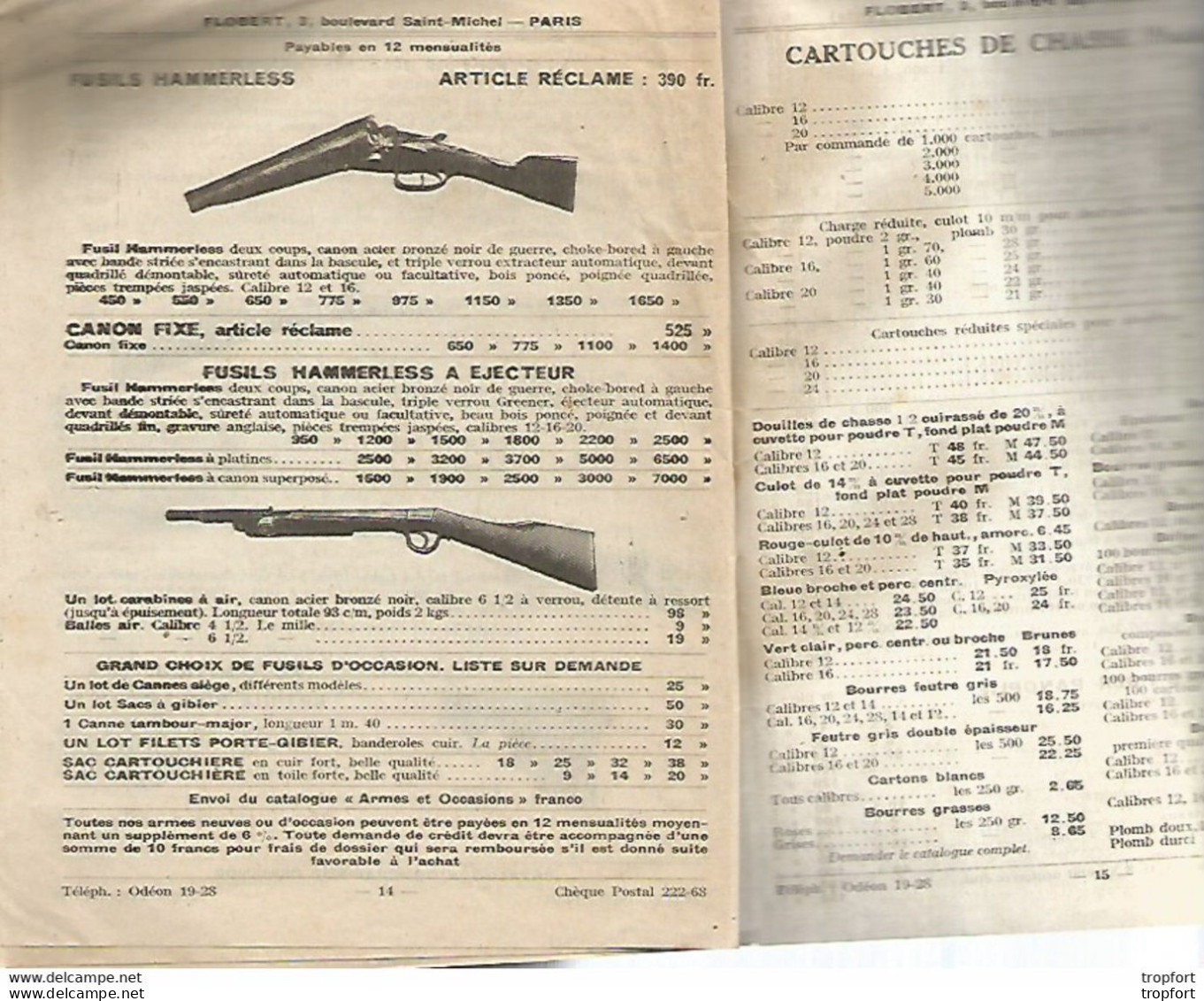 AO / LIVRET ANCIEN Publicitaire 1934 PIEGES FLOBERT Fusil Chasse Piege ARME - Publicidad
